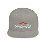 Ubiquitous Flat Bill Snapback Hat - Trendy Mountain Design for Adventurers