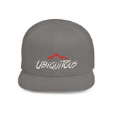 Ubiquitous Flat Bill Snapback Hat - Trendy Mountain Design for Adventurers