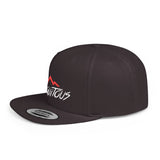 Ubiquitous Flat Bill Snapback Hat - Trendy Mountain Design for Adventurers