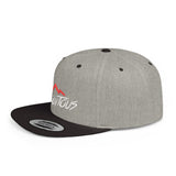 Ubiquitous Flat Bill Snapback Hat - Trendy Mountain Design for Adventurers