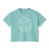 Lake Trash Women’s Boxy Tee - Drink Float Relax Summer Vibes