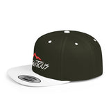 Ubiquitous Flat Bill Snapback Hat - Trendy Mountain Design for Adventurers