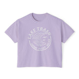 Lake Trash Women’s Boxy Tee - Drink Float Relax Summer Vibes