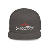 Ubiquitous Flat Bill Snapback Hat - Trendy Mountain Design for Adventurers