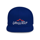 Ubiquitous Flat Bill Snapback Hat - Trendy Mountain Design for Adventurers