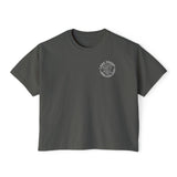 Lake Trash Boxy Tee — "Lake Trash" Graphic Women's Crop Tee (Drink • Float • Relax)