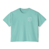 Lake Trash Boxy Tee — "Lake Trash" Graphic Women's Crop Tee (Drink • Float • Relax)
