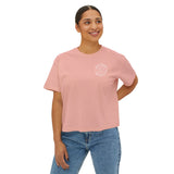 Lake Trash Boxy Tee — "Lake Trash" Graphic Women's Crop Tee (Drink • Float • Relax)