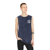 Lake Trash Stonewash Tank — “Your Docking Lights Are On” Boat Graphic