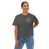 Lake Trash Boxy Tee — "Lake Trash" Graphic Women's Crop Tee (Drink • Float • Relax)