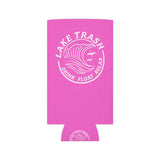 Can Cooler — "Lake Trash" Drink Float Relax Koozie (Pink)