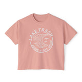 Lake Trash Women’s Boxy Tee - Drink Float Relax Summer Vibes