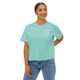 Lake Trash Boxy Tee — "Lake Trash" Graphic Women's Crop Tee (Drink • Float • Relax)