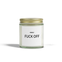 Scented Candle - "Kindly Fuck Off" - Coconut Apricot Wax - Unique Gift for Everyone