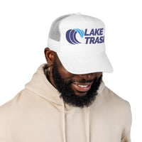 Lake Trash Foam Trucker Hat, Embroidered Camping Cap, Outdoor Adventure Hat, Gift for Lake Lovers, Summer Festivals Hat