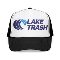 Lake Trash Foam Trucker Hat, Embroidered Camping Cap, Outdoor Adventure Hat, Gift for Lake Lovers, Summer Festivals Hat