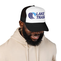 Lake Trash Foam Trucker Hat, Embroidered Camping Cap, Outdoor Adventure Hat, Gift for Lake Lovers, Summer Festivals Hat