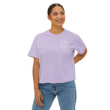Lake Trash Boxy Tee — "Lake Trash" Graphic Women's Crop Tee (Drink • Float • Relax)