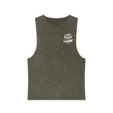 Lake Trash Stonewash Tank — “Your Docking Lights Are On” Boat Graphic