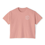 Lake Trash Boxy Tee — "Lake Trash" Graphic Women's Crop Tee (Drink • Float • Relax)
