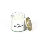 Scented Candle - "Kindly Fuck Off" - Coconut Apricot Wax - Unique Gift for Everyone